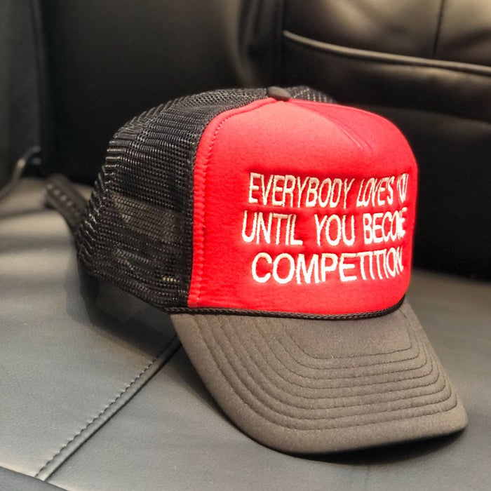 NoComp! Black & Red Trucker Hat